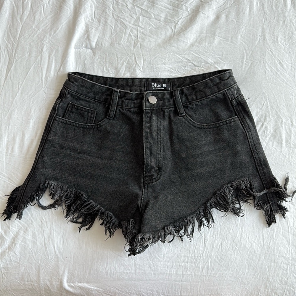 Blue B Black Denim Shorts
